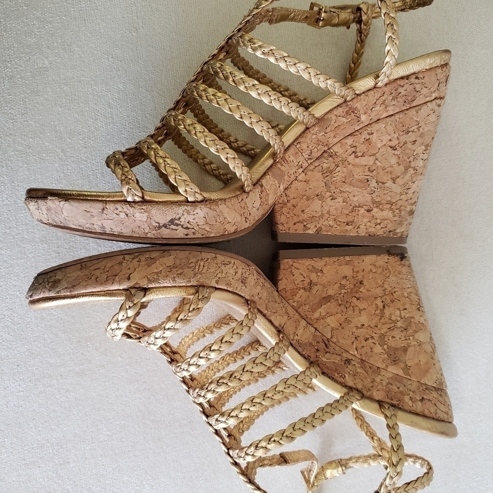 KATE Spade New York Felix Metallic Cork Wedge - Picture 7 of 11